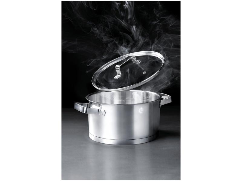 Caçarola Brinox MasterChef Aço Inox Fundo Triplo e Tampa de Vidro
